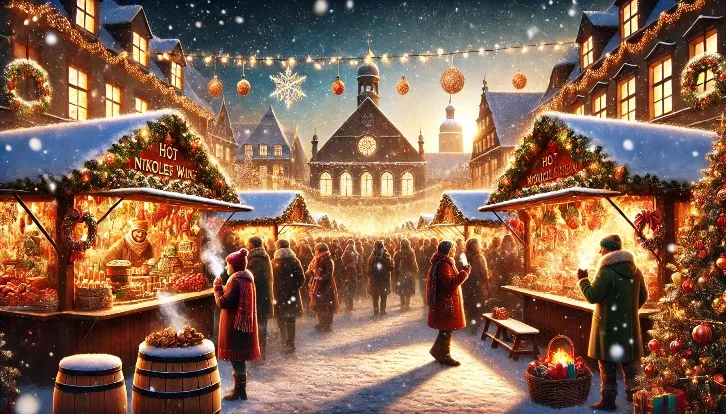 kein Saarner Nikolausmarkt 2024: Saarner Nikolausmarkts: Ein belebter Weihnachtsmarkt mit festlich dekorierten Buden, Lichtern und Besuchern. Der Markt im Stadtteil Saarn ist seit Jahren ein beliebtes Ziel in der Weihnachtszeit. 2024 fällt der Markt jedoch aus